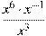 \frac{x^{6}\cdot x^{-1}}{x^{3}}