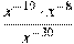 \frac{x^{-19}\cdot x^{-8}}{x^{-30}}