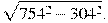 \sqrt{754^^2}.
