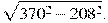 \sqrt{370^^2}.