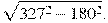 \sqrt{327^^2}.