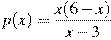 p(x)=\frac{x(6-x)}{x-3}