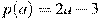 p(a)=2a-3
