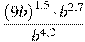 \frac{{{(9b)}^{1,5}}\cdot