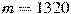 m = 1320
