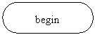 Блок-схема: знак завершения: begin