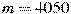 m = 4050