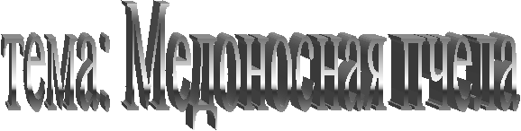 тема: Медоносная пчела
