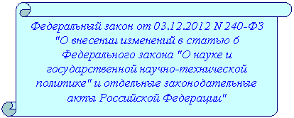 Вертикальный свиток: Федеральный закон от 01.01.2001 N 240-ФЗ
"О внесении изменений в статью 6 Федерального закона "О науке и государственной научно-технической политике" и отдельные законодательные акты Российской Федерации"