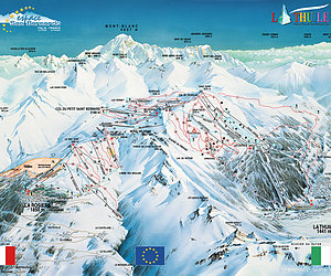 План лыжни Лыжный район La Thuile/La Rosiere