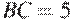 BC = 5