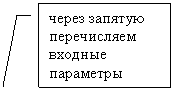 Выноска 3: через запятую перечисляем входные параметры