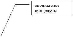 Выноска 3: вводим имя процедуры