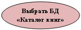Овал: Выбрать БД
«Каталог книг»