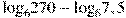 {{\log }_{6}}270-{{\log }_{6}}7,5