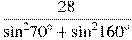 frac{28}{{{sin