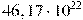 46,17\cdot {{10}^{22}}