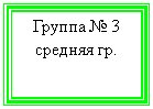 Подпись: Группа № 3
средняя гр.