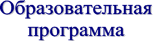 Образовательная
программа