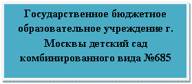 Блок-схема: процесс: Государственное бюджетное образовательное учреждение г. Москвы детский сад комбинированного вида № 000