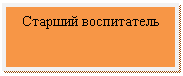 Блок-схема: процесс: Старший воспитатель