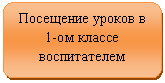 Блок-схема: альтернативный процесс: Посещение уроков в 1-ом классе воспитателем