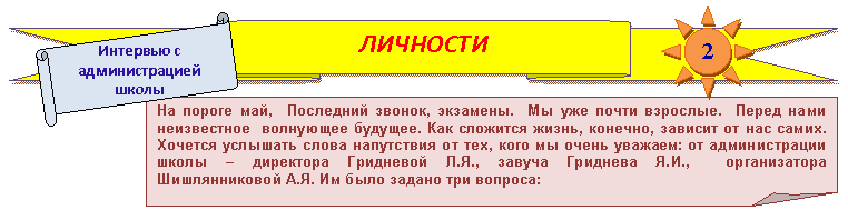 Горизонтальный свиток: Интервью с администрацией школы