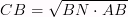 CB=\sqrt{BN \cdot AB}