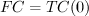 $ FC = TC(0) $