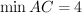 $ \min AC = 4 $