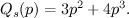 $Q_s(p)=3p^2+4p^3.$