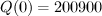 $ Q(0)=200900 $