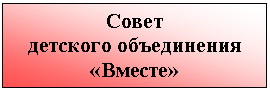 Подпись: Совет
детского объединения «Вместе»