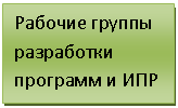 Подпись: Рабочие группы разработки программ и ИПР