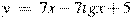 y~=~7x-7tgx+5