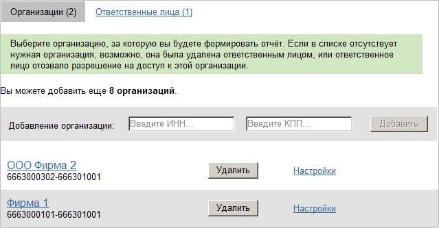 Список организаций