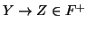 $Y \rightarrow Z \in F^+$