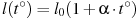��������: l(t^\circ ) = l_0 (1 + \alpha \cdot t^\circ )