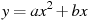 ��������: y = ax^2 + bx