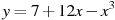 y=7+12x-x^3