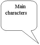 Скругленная прямоугольная выноска: Main characters