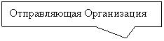Прямоугольная выноска: Отправляющая Организация