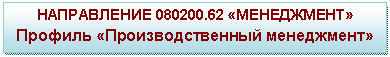 �������: ����������� 080200.62 «����������»

������� «���������������� ����������»

