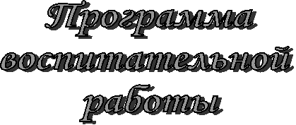 Программа
воспитательной
работы