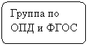Блок-схема: альтернативный процесс: Группа по ОПД и ФГОС