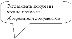 Скругленная прямоугольная выноска: Согласовать документ можно прямо из обозревателя документов