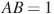 ��������: AB=1