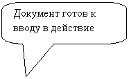 Скругленная прямоугольная выноска: Документ готов к вводу в действие