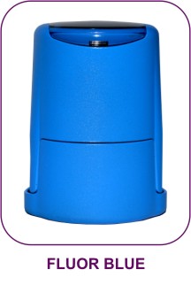 FLUOR BLUE - оснастка для печати в дизайнерском исполнении
окрашена вручную