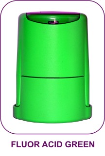 FLUOR ACID GREEN - оснастка для печати в дизайнерском исполнении
окрашена вручную